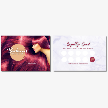 Logo & Business / Loyalty Card for Hair Salon